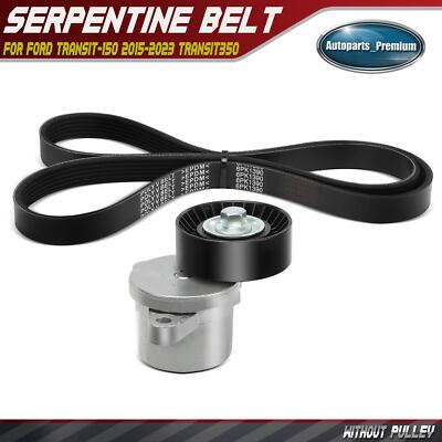 2x Serpentine Belt Drive Component Kit for Ford Transit-150 2015-2023 Transit350