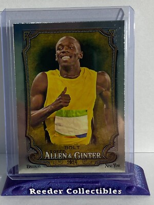 2024 Allen & Ginter #208 Usain Bolt Jamaican Sprinter Glossy