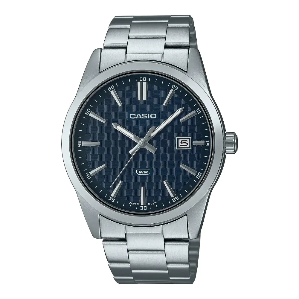 Casio General Blue Dial Silver Stainless Steel Unisex Watch MTP VD03D 2AUDF