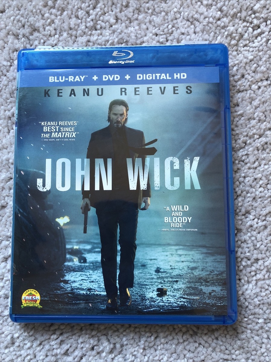 USED John Wick Blu-ray DVD+Digital Copy Keanu Reeves