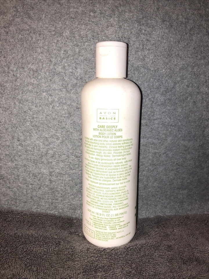 Avon Care Deeply With Aloe Body Lotion 16.9 Oz.  NOS - Immagine 2 di 2