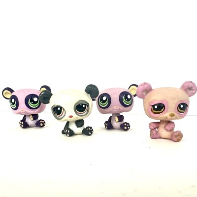 4X Littlest Pet Shop Pandas LPS - Kohl's Exclusive 414, plus 899