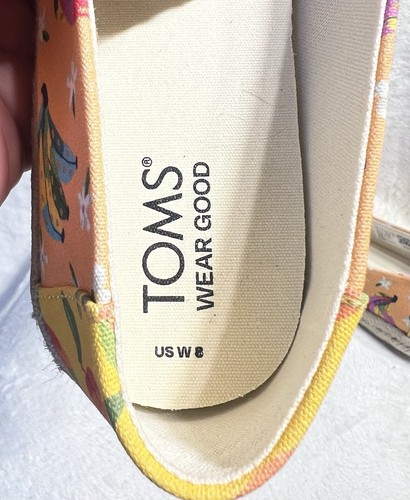 TOMS ALPARGATA Women’s ROPE ESPADRILLES Shoes, ORANGE MIST TROPICAL FRUIT, 8 - Picture 12 of 13
