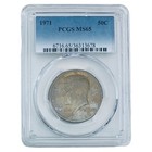 1971 50C Kennedy Half Dollar Ms 65 Pcgs Mint State Gem Case