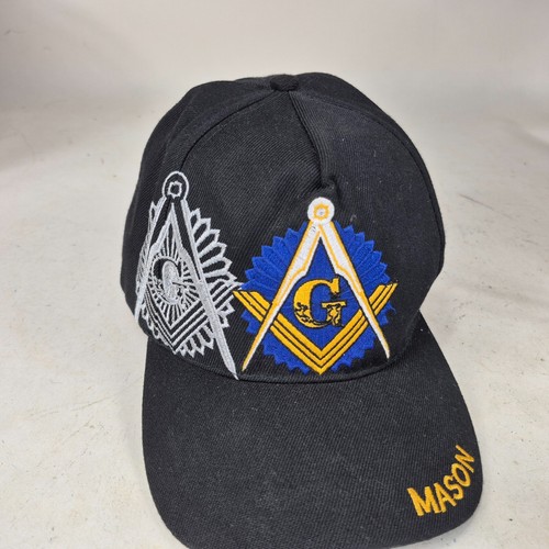 Cappello da baseball massonico massonico massonico emblema loggia nero ricamato - Foto 5 di 10