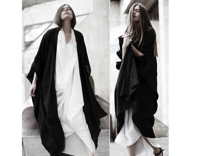 Linen kimono duster coat. Linen kimono cardigan. Kimono cocoon dress.