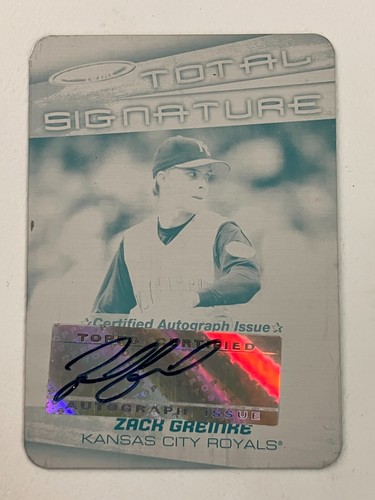 2005 TOPPS TOTAL ZACK GREINKE BLACK PLATE 1/1 AUTO 2ND YEAR ROYALS