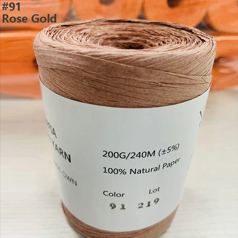 Knitting Crochet Paper Hand Hat/Bag Natural Fiber 240M DIY knitting thread - Image 2 of 4