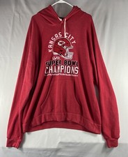 Kansas City Chiefs Super Bowl LVIII Champions Hoodie Majestic Threads Size XL