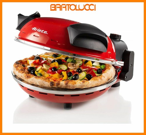 ARIETE 909 FORNO PIZZA 1200W DIAM33CM MAX400GRADI TIMER ROSSO | eBay