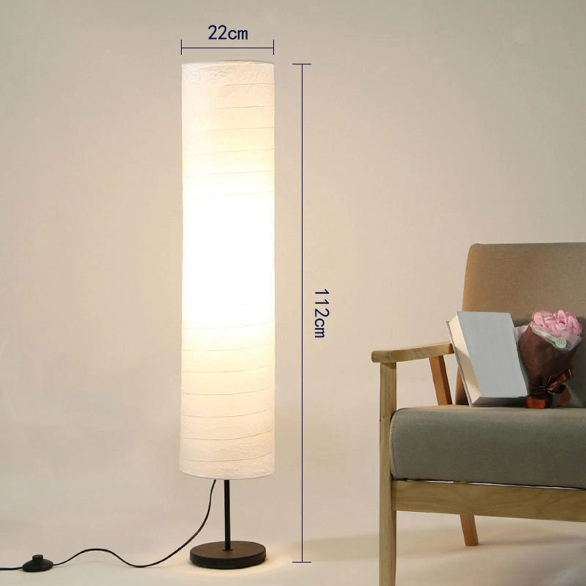 Paper Floor Lamp Shade Japanese Style Standing Lamps