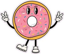 Catering trailer sticker Donut Peace decal cafe unit fairground ice cream van 3