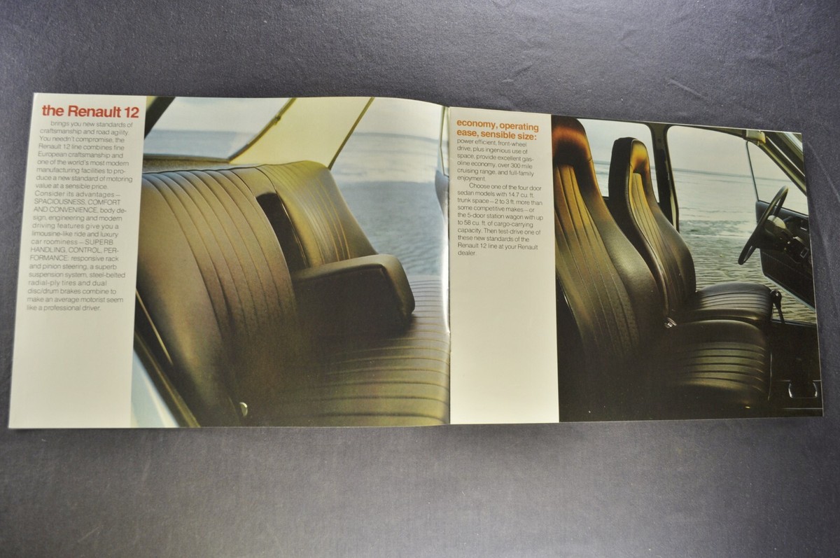 1974 Renault 12 Catalog Brochure TL Sedan Wagon Excellent Original