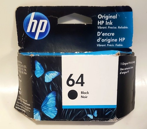 GENUINE 2-Pack HP 64 Black Ink Cartridges N9J90AN NEW SEALED BOXES 7