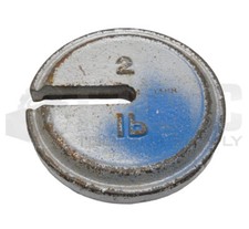 2LB CALIBRATION WEIGHT SLOTTED, 5" X 5" X 1"