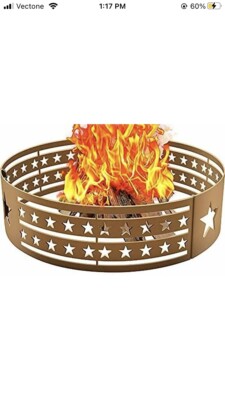 Amagabeli 30'' Runde Feuerstelle Ring Wildnis Holzofen Camping Hinterhof Strand