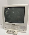 Panasonic White Pv-C1351W 13" Retro Gaming Crt Tv/Vcr Combo Vhs + Fm w/ Remote