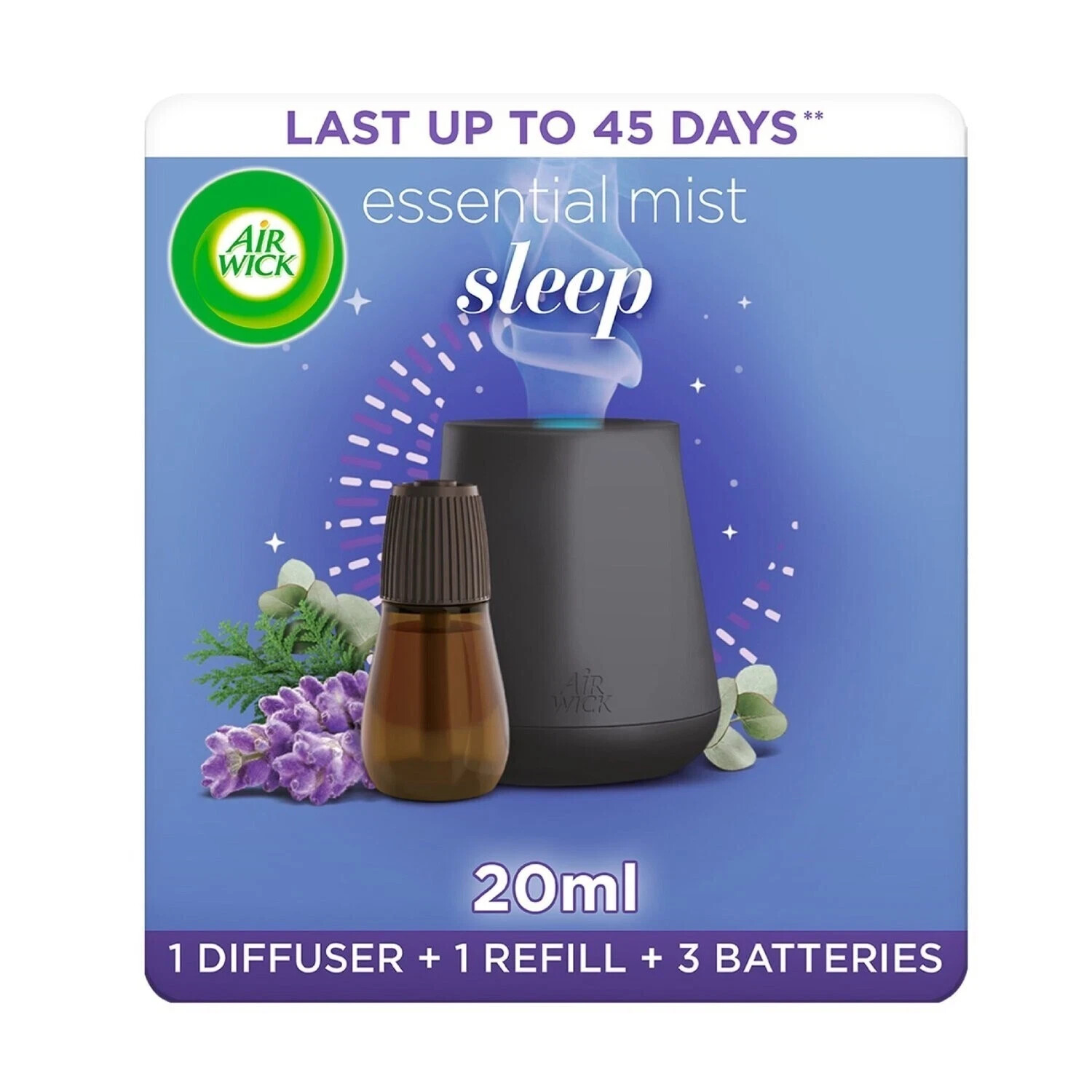 Air Wick Sleep Essential Mist Aroma Kit Natural Essential Oils