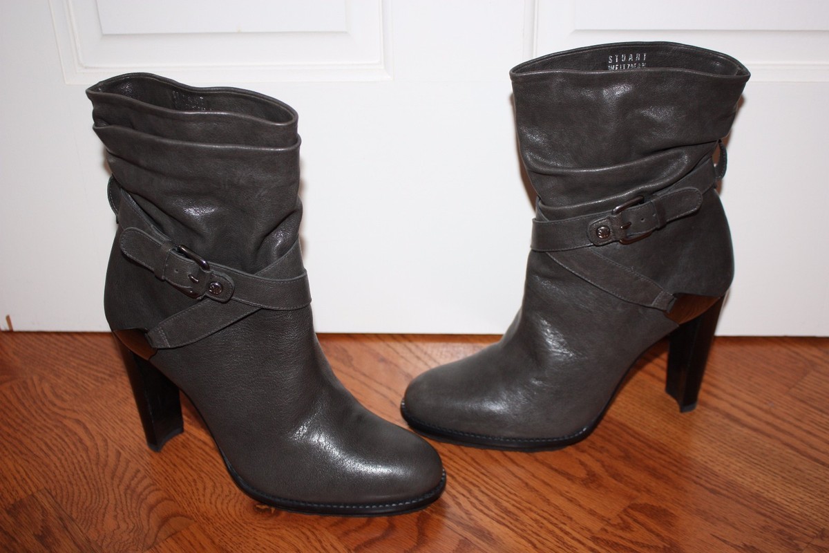 ミドルブーツ STUART WEITZMAN Women Boots SB792 GREEN NEW Womens Stuart Weitzman Dark Green Leather Heels Boots