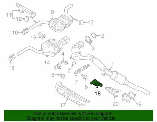 Genuine Volkswagen 2014-2018 Jetta Hybrid Underbody Heat Shield Plate 5C6825613 - Image 2 of 2