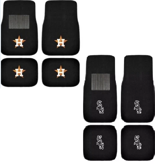 NEW 4PC MLB Pick Your Team Car Truck Front Back All Weather Carpet Floor Mats - Image 3 of 4