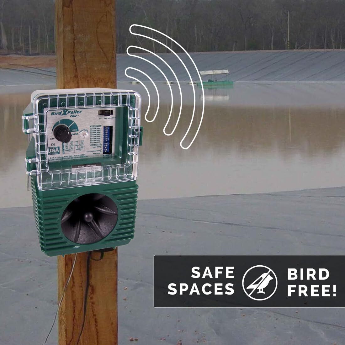 BirdX BirdXPeller Pro Electronic Bird Preventer Version 2, Sonic Bird