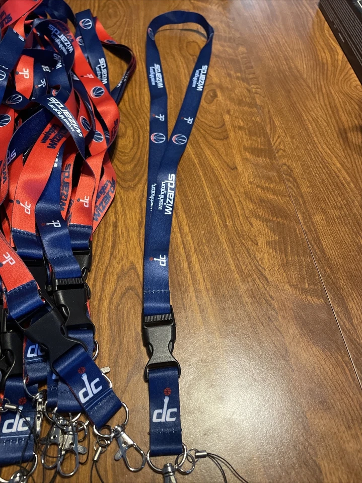 Washington Wizards Lanyard With Detachable Keychain NBA Lot Of 25 (Blue And Red) - Image 2 of 3