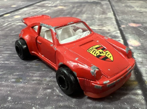 Majorette Porsche Turbo Red / White Interior 1:57 (3") Pre-Owned