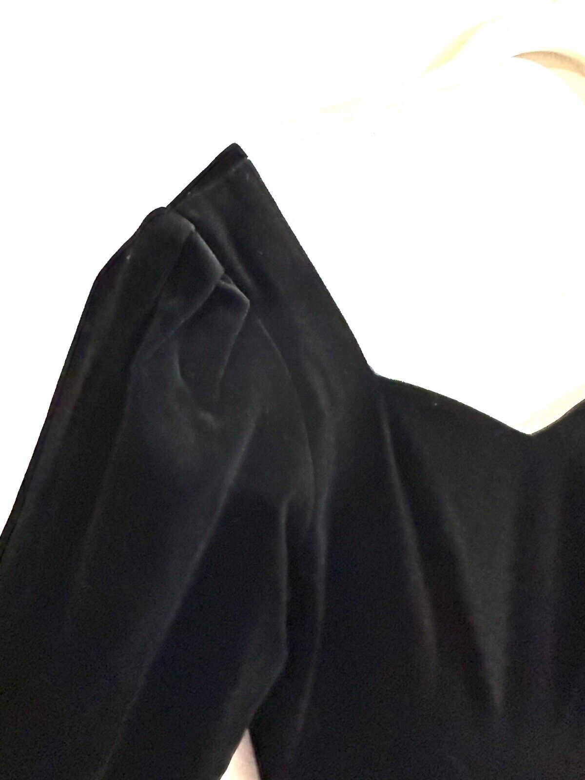 VTG Sz 8 Laura Ashley Black Velvet Maxi Dress Fit… - image 3