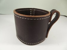 HOLDSTER BROWN LEATHER DRINK, CAN SLEEVE PROTECT FROM HOT OR COLD CANS