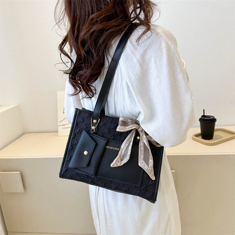 Chic Stylish Single Shoulder Tote Bag For Women Autumn New Trendy Pu