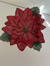 Clay Art poinsettia bowl
