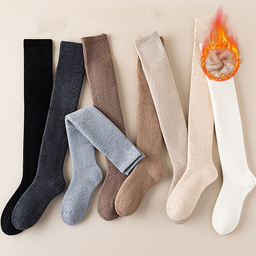 Soft Fleece Plush Long Thermal Winter Socks for Men’s Home Warmth