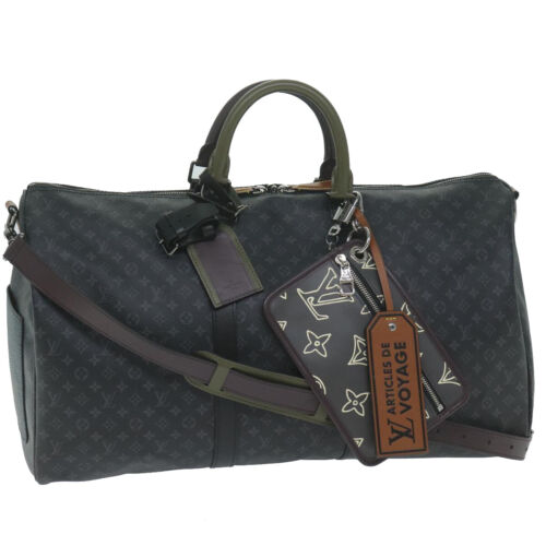 Louis Vuitton Monogramm Eclipse Keepall Umhängetasche 50 Tasche M56856 LV authentisch 63543S - Bild 1 von 24