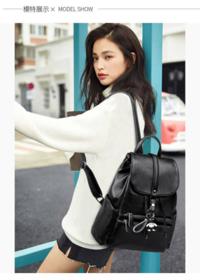 ?NWT Fashion Shoulder Bag PU leather Women Girls Ladies Backpack Travel Bag Fashion Backpack for Women Pu Leather Back Pack Ladies  main image 2