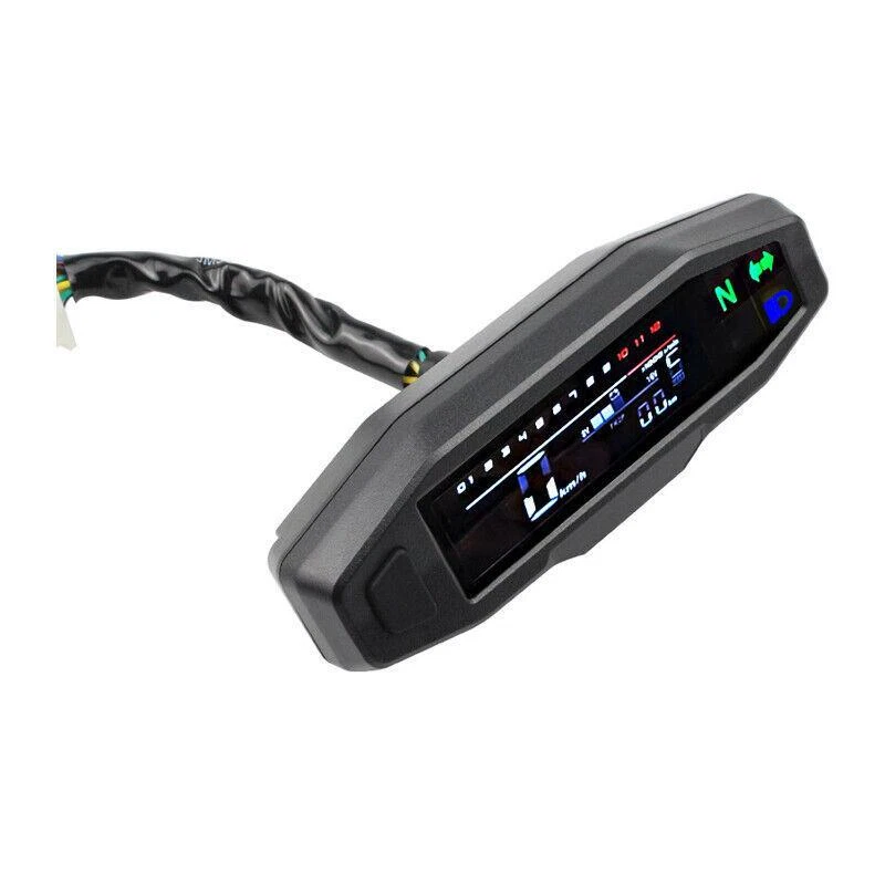12V Motorcycle Speedometer Odometer Tachometer Fuel LCD Meter Universal KM/H MPH - Изображение 2 из 4