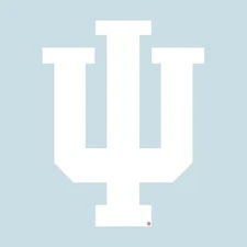 IU INDIANA UNIVERSITY Hoosiers Large WHITE Decal