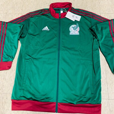 ADIDAS MENS MEXICO DNA TRACK TOP JACKET GREEN COLOR FULL ZIP