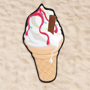 Détails Sur Crème Glacée Serviette De Plage Microfibre Grand Bain Soleil Fantaisie 180cm