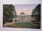 Wiesbaden spa house with flower garden/postcard