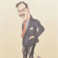 1956 Archie Scott-Brown Racing Driver Caricature by Sallon Print 11 x 7.75 in