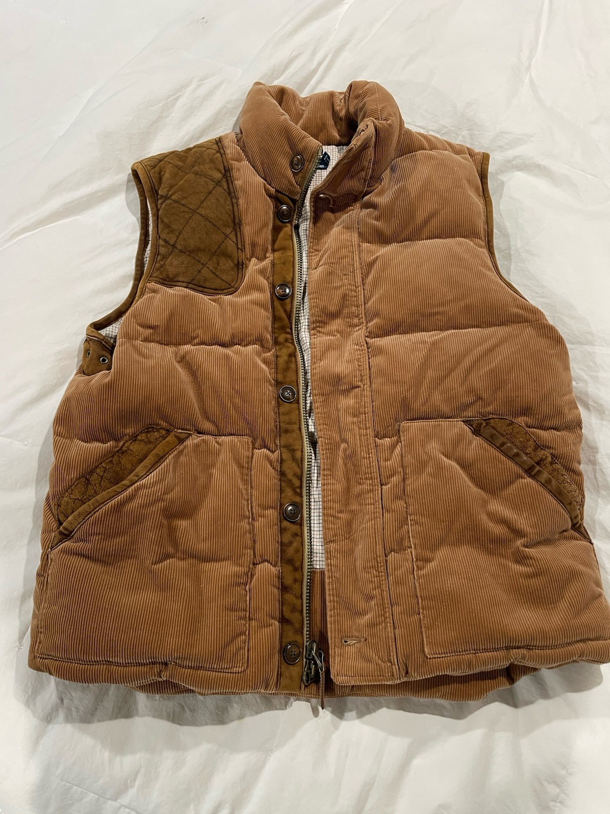 Vintage Polo by Ralph Lauren Quilted Corduroy Heavyweight Puffer Vest Men 