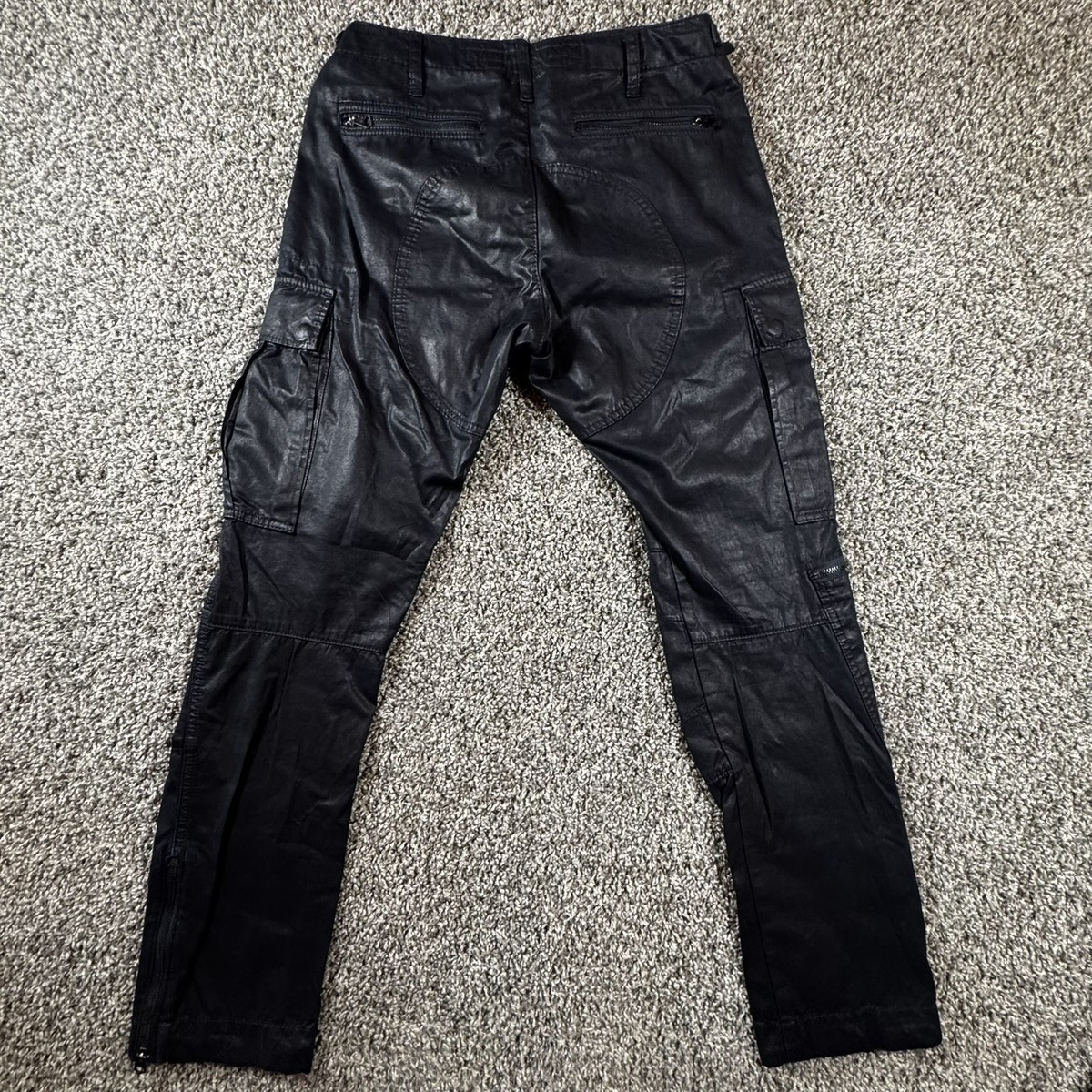 Ralph Lauren Black Label Men's 30x32 Navy Blue Waxed Tactical