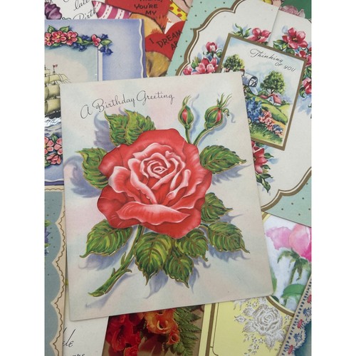 Vintage Grußkarten Lot 31 Mid Century USA Floral Ephemera Junk Journal - Bild 7 von 18