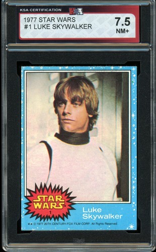 1977 Topps Star Wars #1 Luke Skywalker — KSA 7.5