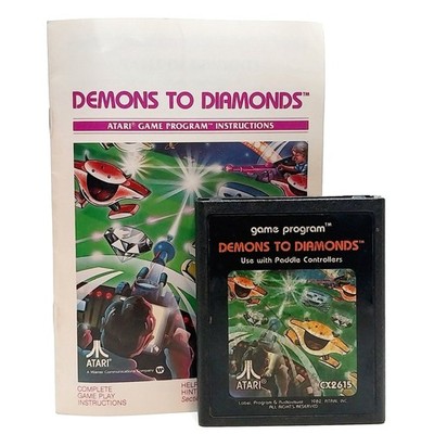 Demons to Diamonds (Atari 2600, 1982) Game Cartridge and Manual ONLY No Box