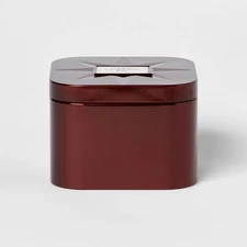 Threshold Lidded Metal Tin Candle Apple Cinnamon Joy 12oz Dark Red 3-Wick