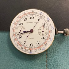 Movimento Quadrante Universal Watch Chronograph Monopulsante Vintage funzionante