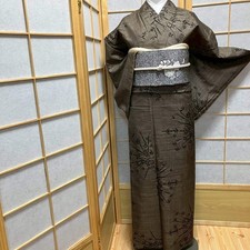 7149 Japanese Kimono Vintage Womens Silk Pongee Fabric Robe Kimono only sold