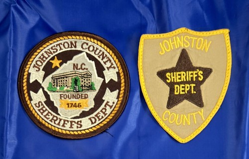 Johnston County NC Sheriff's Department Patches - Set Of 2